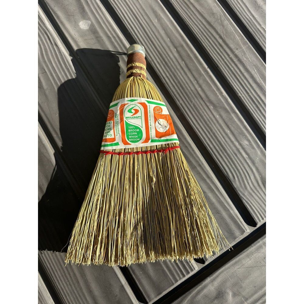 Vintage SkilCraft NOS Made In USA By Blind Wire Wrapped Hand Whisk Broom 10.5"